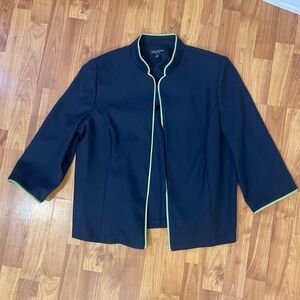 Perceptions Navy Blazer with Lime Trim